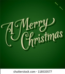 MERRY CHRISTMAS hand lettering - handmade calligraphy, vector (eps8)