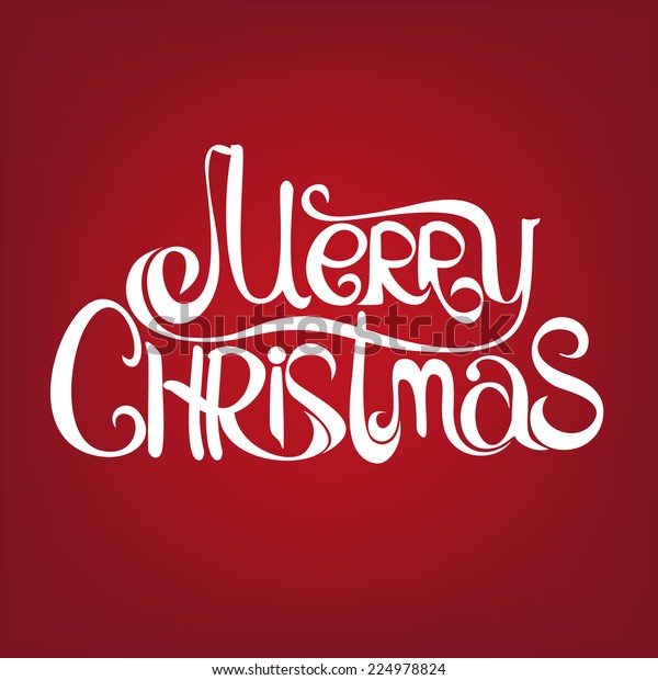 Merry Christmas Hand Lettering Handmade Calligraphy Stock Vector ...