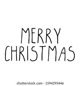 Merry Christmas hand lettering signature.