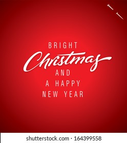 MERRY CHRISTMAS hand lettering, vector (eps10)