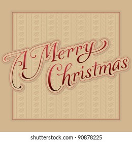 merry christmas hand lettering (vector)