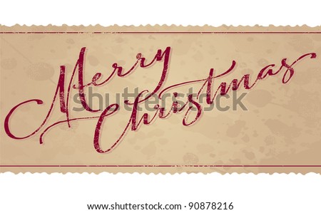 Merry Christmas Hand Lettering Vector Stock Vector (Royalty Free) 90878216 - Shutterstock