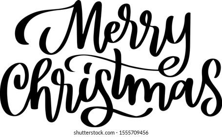 Merry Christmas hand letternig/ calligraphy vector