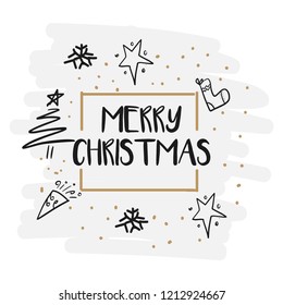 merry christmas hand made,vector,eps10