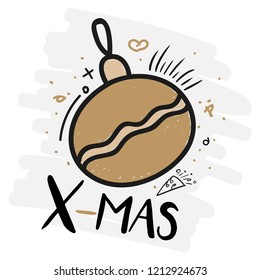 merry christmas hand made,vector,eps10
