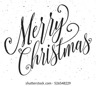 Merry Christmas hand sketched logotype, badge typography icon. Lettering Merry Christmas greeting card, invitation template. 2017 holiday banner poster