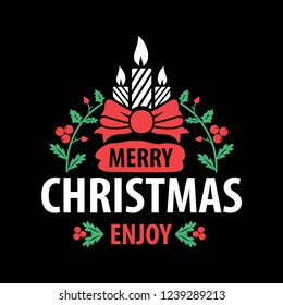 Merry Christmas hand written lettering