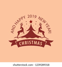 Merry Christmas hand written lettering