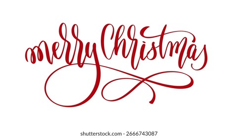 Merry Christmas Handwritten Calligraphy Script