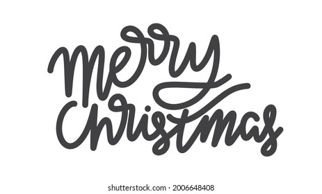 Merry Christmas handwritten calligraphy vector in Christmas holiday isolated on white background, Illustration Vector EPS 10