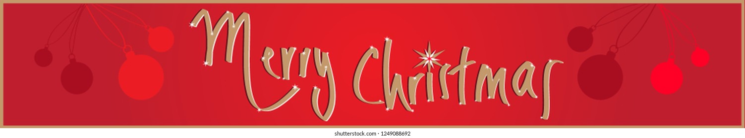 Merry christmas handwritten lettering inscription holiday phrase, typography banner with brush script, calligraphy vector illustration EPS 10. Design for postcard, banner, print. Red background