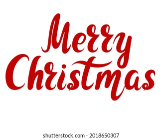 Vector de letras manuscritas de navidad. Inscripción Felicitaciones por las tradicionales vacaciones de invierno. Letras de mano coligráficas rojas.