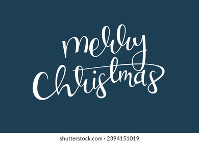 Feliz Navidad, mensaje escrito a mano. Ilustración vectorial. 