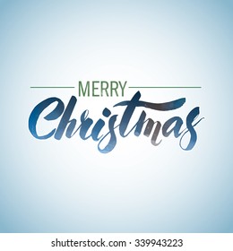 Merry christmas handwritten text. Vector illustration EPS10