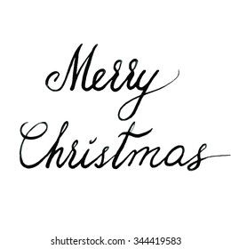 Merry christmas handwritten vector
