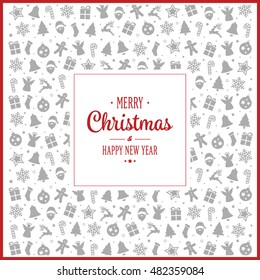 merry christmas hanging gold trees white background