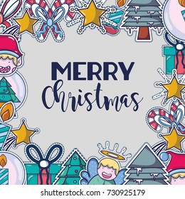 merry christmas happy celebration design