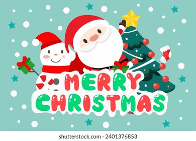 Merry Christmas! Happy Christmas companions. Santa Claus.