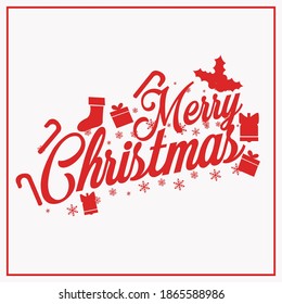 Merry Christmas, Happy Christmas Greeting Card, Christmas poster, greeting cards, headers, website, vector illustration.