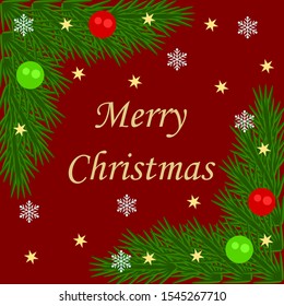 Merry christmas happy holiday vector