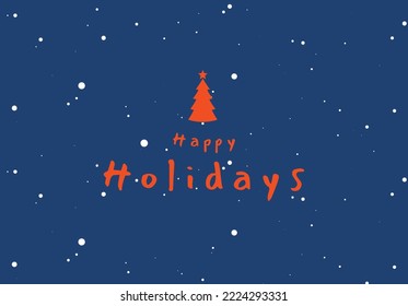 Merry Christmas Happy Holidays Background, Greeting card, holiday banner, bright poster, modern brochure, flyer, vector illustration. EPS 10. 