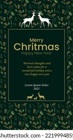 Merry christmas and happy holidays instagram stories