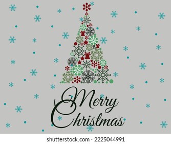 Merry Christmas and Happy Holidays Typography set. Vector logo, text design. Usable for greeting cards, gifts, shirts etc. Cards with New Year tree, reindeers, snowflakes, floral frames and background