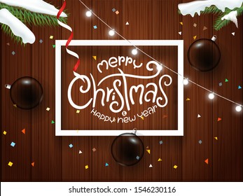 Merry Christmas and Happy new 2020 year greeting card