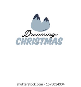 Merry Christmas or Happy New 2020 Year illustration with holiday lettering and traditional winter element. Cute prints in scandinavian style. Good for label, banner, tags or stickers . Vector isolated