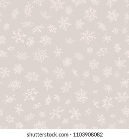 Merry Christmas and Happy New Year seamless snowflakes pattern. Perfect for wrapping paper or textile. EPS 10