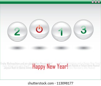 Merry Christmas and a Happy New Year! 2013. Poster in all languages.