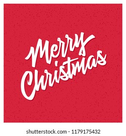 Merry Christmas and Happy New Year hand lettering greeting card. Typographic quote, text design for xmas banner, poster, sticker, photo overlay.
