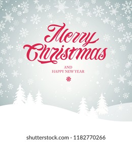 Merry Christmas and Happy New Year  typography vector design for greeting cards and poster. 