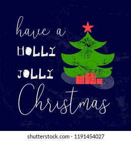 Merry Christmas and Happy New Year cartoon illustration design for greeting card, postcard, apparel, invitation card, canvas, textile, wrapping, gift