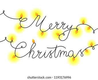 Merry Christmas. Happy New Year symbol decoration template. Christmas clothes holiday vector illustration elements design. Set of color garlands, festive decorations. Glowing christmas lights