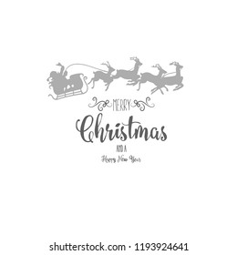 Merry Christmas and Happy New Year Greeting card background 