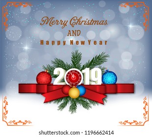 Merry christmas and  Happy New Year 2019