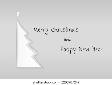 Merry Christmas and Happy New Year celebration card, sketch
