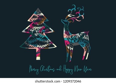 Merry Christmas and Happy New Year. Print Design