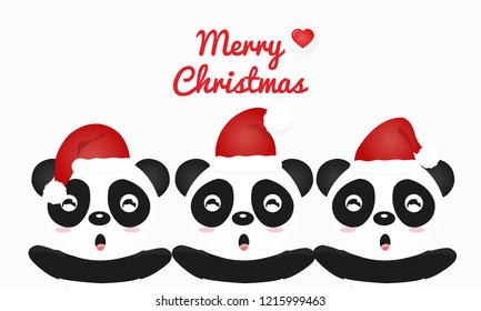 Merry Christmas and happy new year vector greeting card with little animal in the red hat.