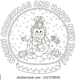 Printable Coloring Pages Happy New Year 2020 Pencil Sketch - Free