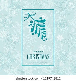 merry christmas and happy new year. greeting, invitation or menu cover. vector illustration
