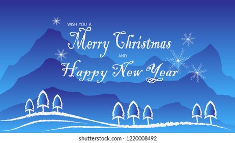 Merry Christmas and happy new year illustration vector image