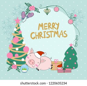 Merry Christmas and Happy New year. Christmas background.