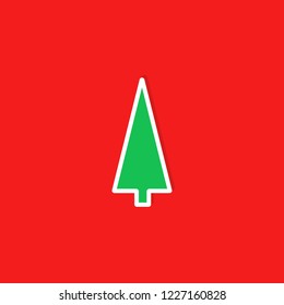 Merry Christmas and Happy New Year. Vector icon illustration Flat design