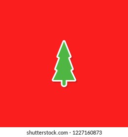 Merry Christmas and Happy New Year. Vector icon illustration Flat design