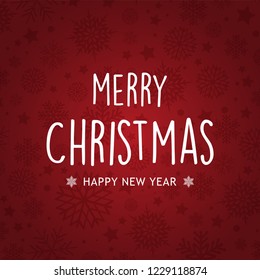 Merry Christmas, Happy new year, typography, calligraphy, lettering, snowflakes vector illustration