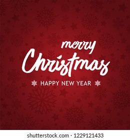 Merry Christmas, Happy new year, typography, calligraphy, lettering, snowflakes vector illustration