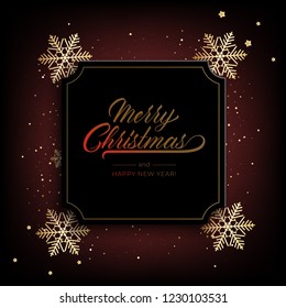 Merry Christmas and Happy new year 2019 greeting card vector 