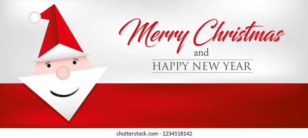 Merry Christmas and Happy New Year banner